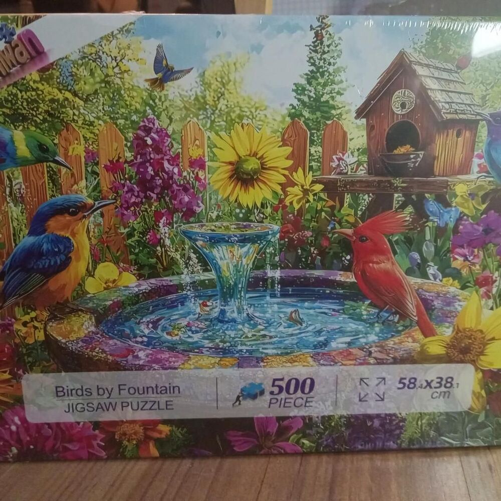 Birds by Fountain 500pc puzzle